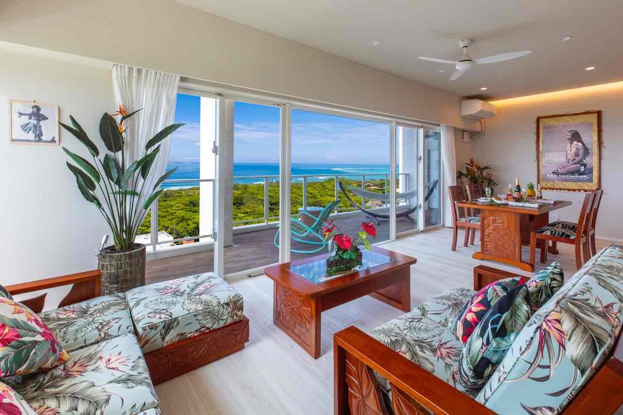 [Condominium]  Ocean View Corner Residence in Motobu, Okinawa　The Etel Indigo   3 Bedrooms / 1 Bathroom