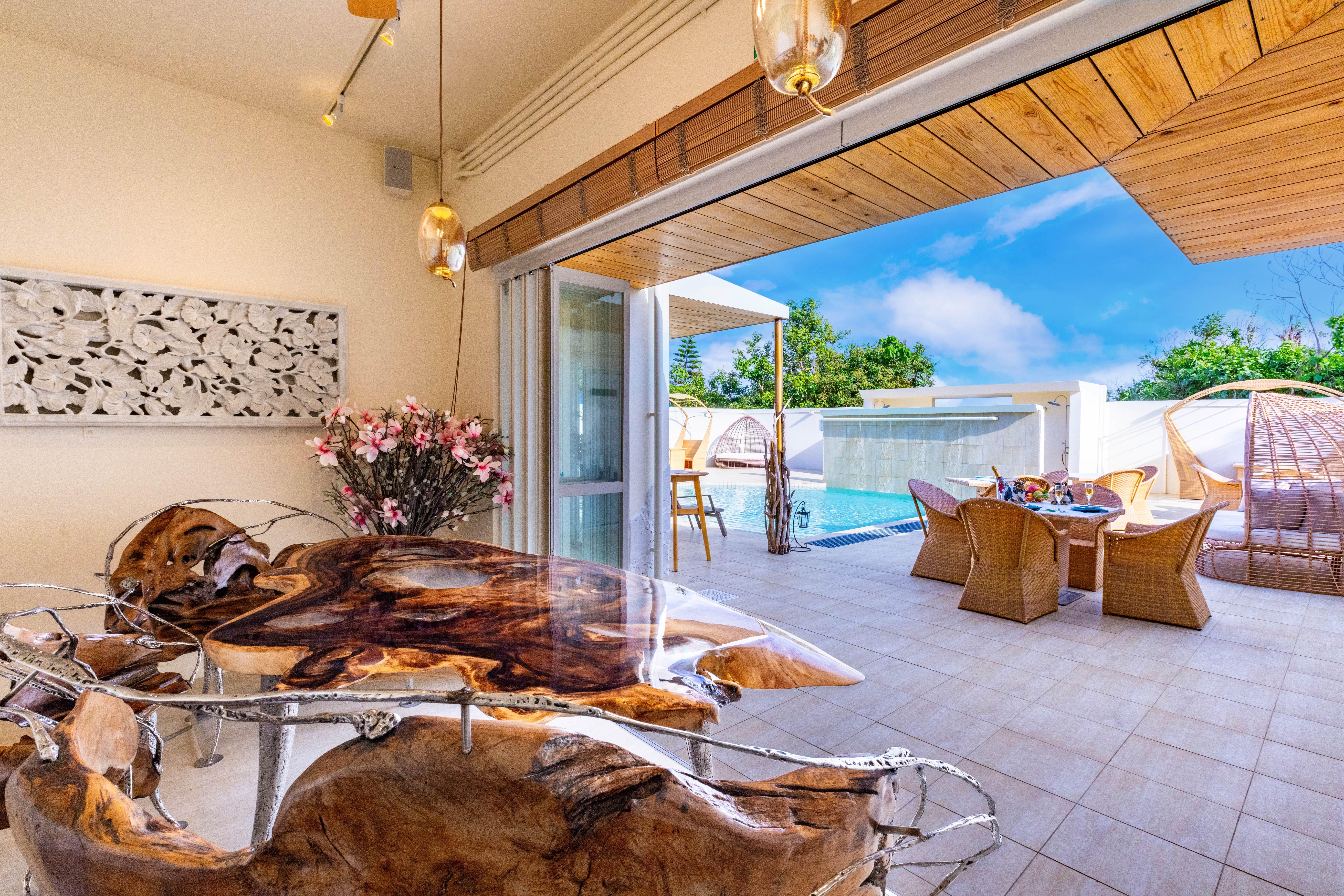 Nakijin Village, Oceanfront view Kouri Island: Business, Income, Second Home, multiple guest houses.