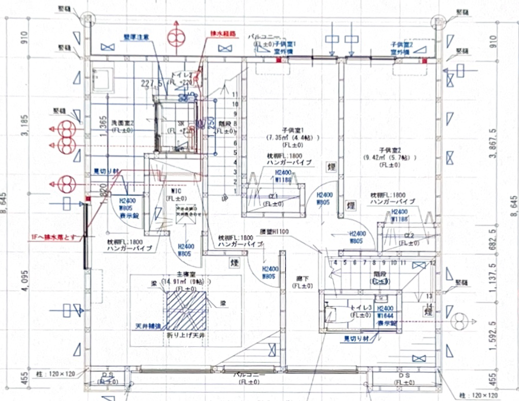 【戸建て】今帰仁村諸志　海を望むルーフバルコニー付き　デザイナーズハウス　３LDK＋屋上　2階建て