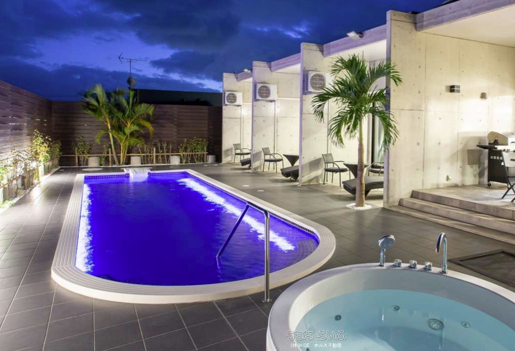 【プールヴィラ】名護・済井出｜ホテル旅館業営業中 4LDK・プール付・白砂ビーチ徒歩3分　別荘・企業保養所・