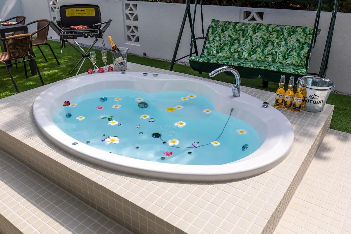 【Ocean Front Villa】今帰仁村古宇利島 宿泊運営中VILLA  Carmus  室外ジャグジー　システムキッチン　2LDK　宿泊運営・企業保養所・セカンドハウスに