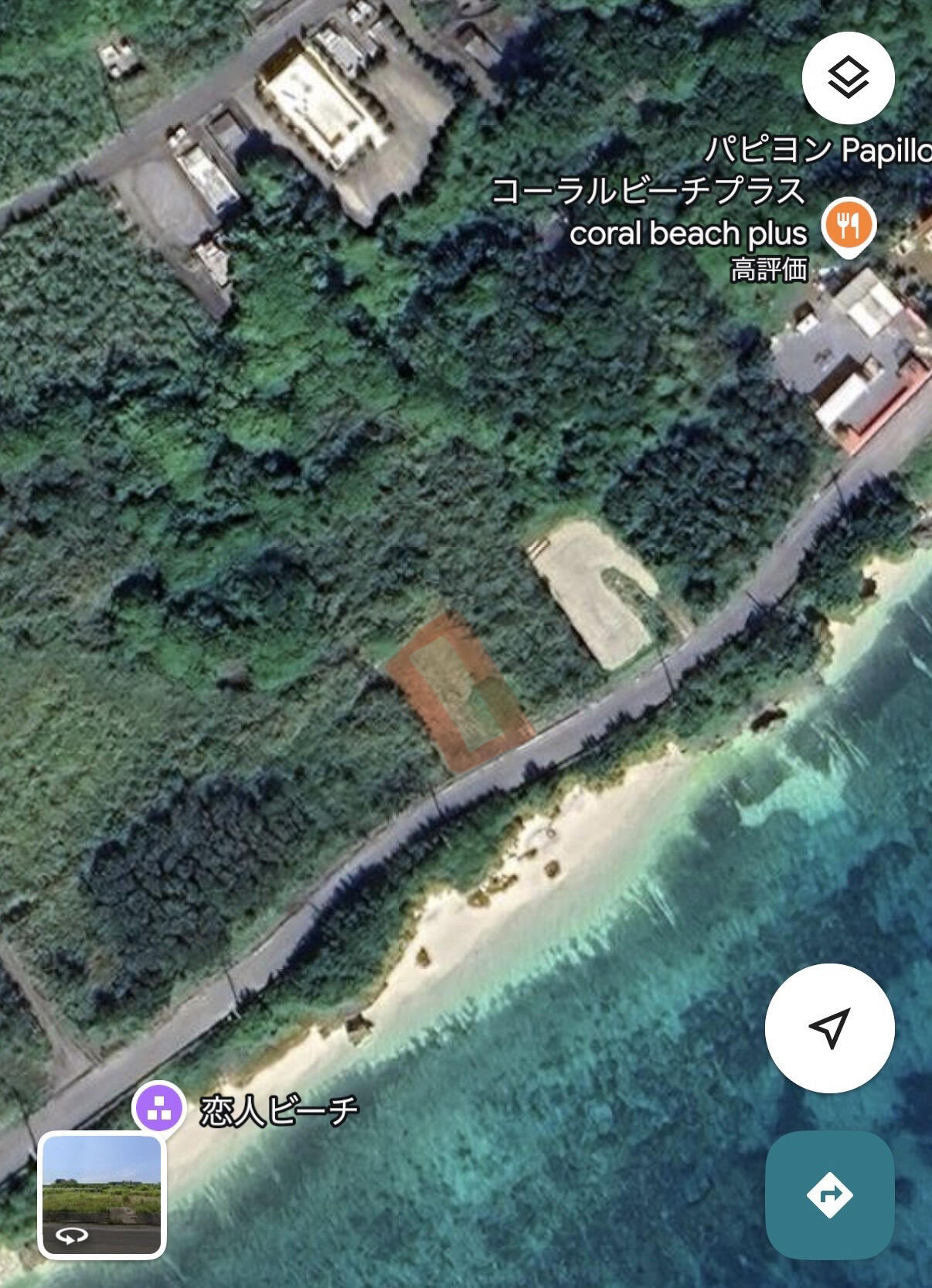 【瀬底島オーシャンフロント土地】目の前は恋人ビーチ・アンチ浜まで車で3分|南東向き388㎡の希少なヴィラ用地